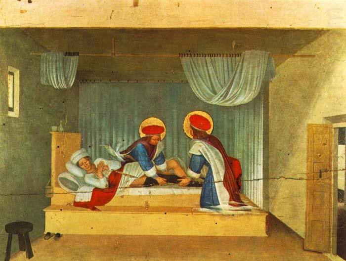 The Healing of Justinian by Saint Cosmas and Saint Damian, ANGELICO  Fra